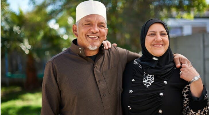 Elderly Muslim couple