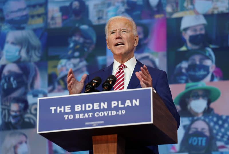 Joe Biden speaks about COVID-19 in Wilmington, Delaware