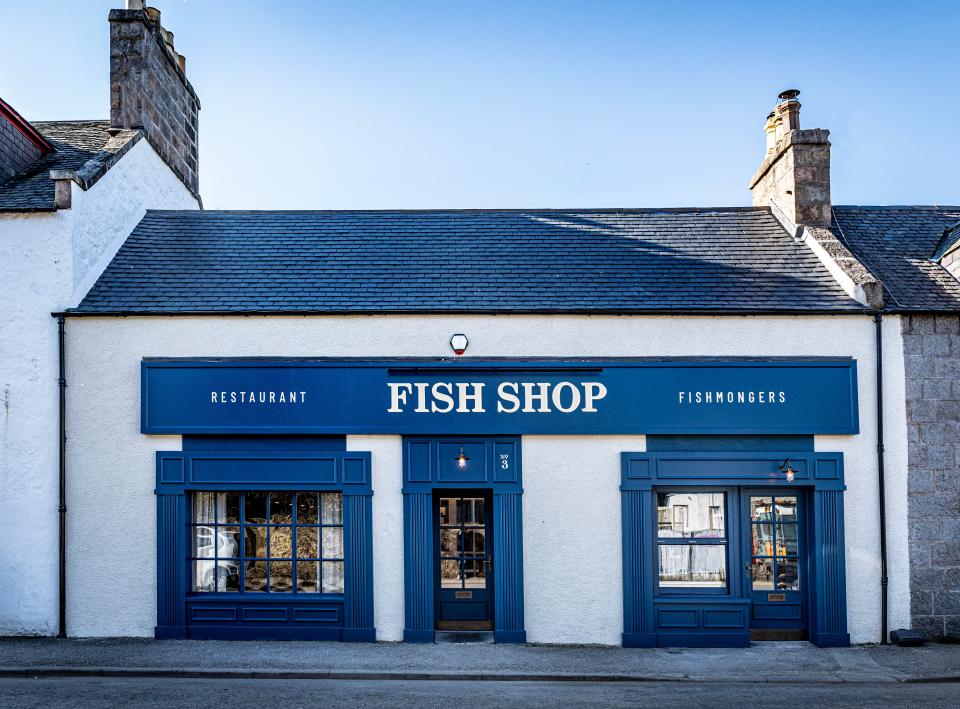 At Fish Shop in Ballater, the sustainability-focused seafood spot serves seasonal fare with elevated twists.