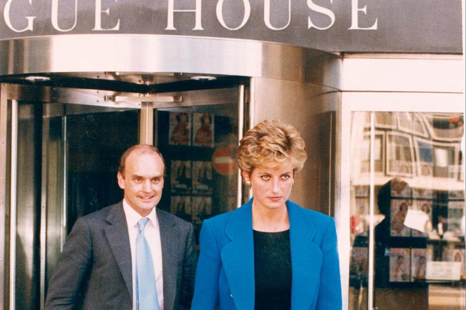 Nicholas Coleridge: Nicholas Coleridge and Princess Diana outside Vogue House in 1991 (Nicholas Coleridge agreed by email)