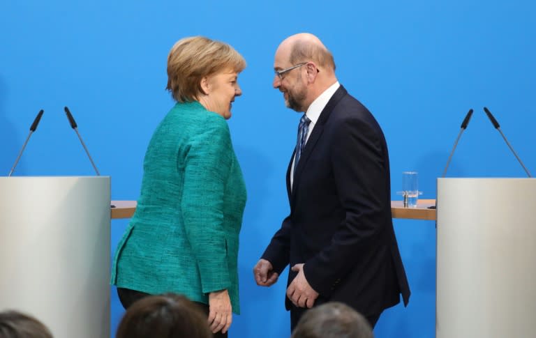 Merkel and SPD leader Schulz have reached a deal for a new grand-left coalition, known in Germany as "GroKo"