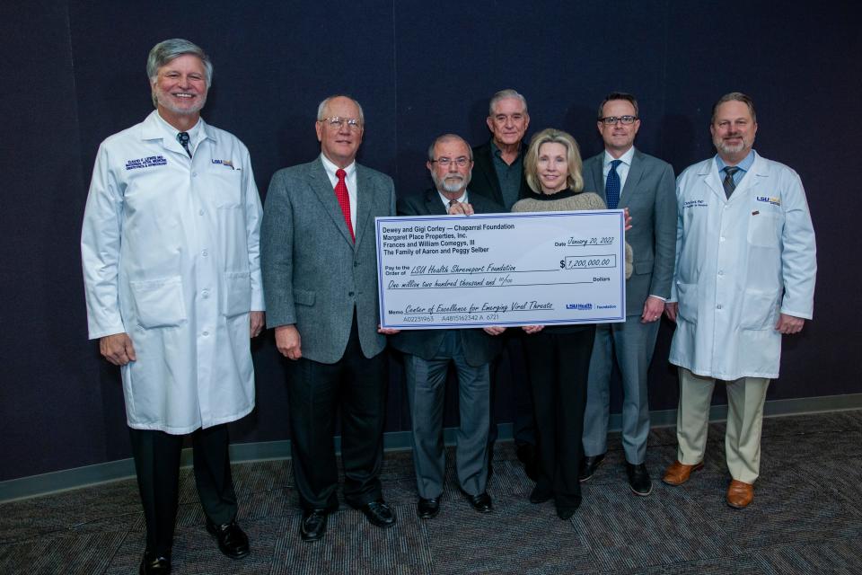 Local Business Leaders Give $1.2 Million to LSU Health Shreveport’s Center of Excellence for Emerging Viral Threats