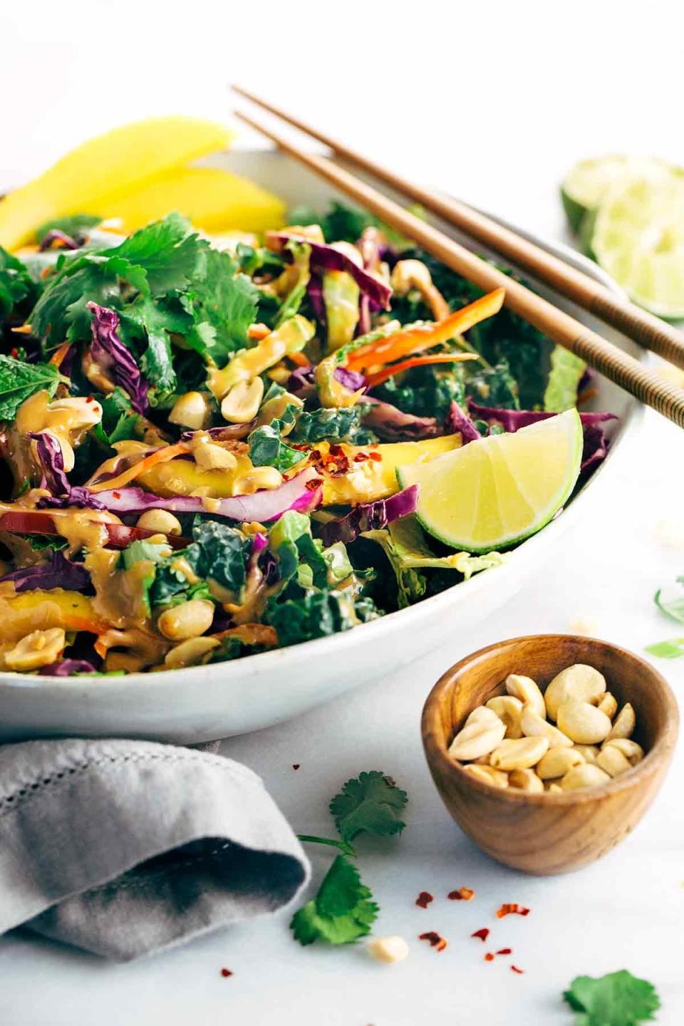 *drizzles peanut dressing over everything* Recipe: Crunchy Thai Salad with Peanut Dressing 