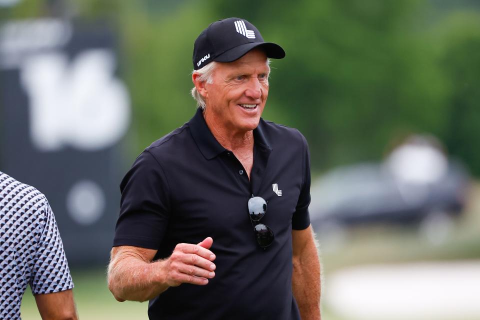 Greg Norman。 (Photo by Rich Graessle/Icon Sportswire via Getty Images)