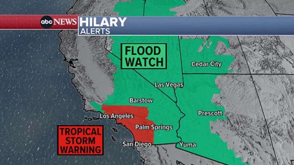 PHOTO: Hilary alerts weather graphic (ABC News)