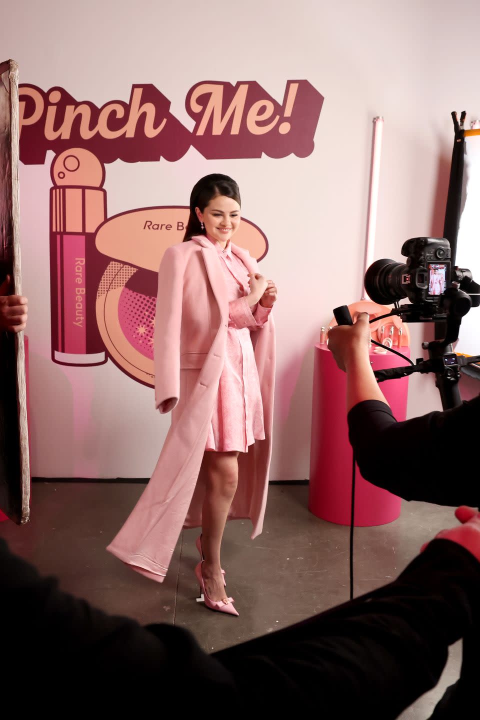 selena gomez celebrates the launch of rare beauty's soft pinch luminous powder blush collection in new york city