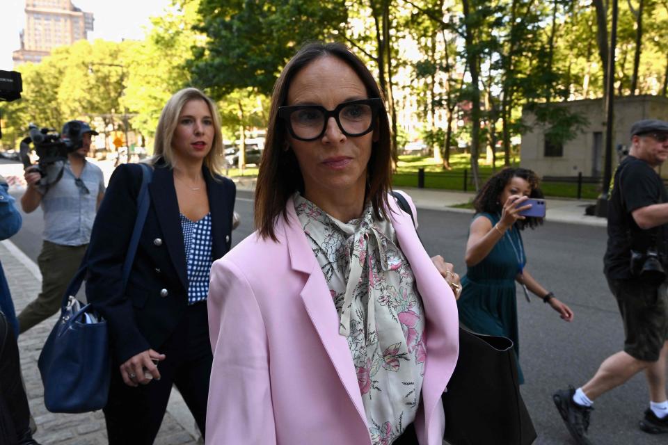 Singer R. Kelly's lead defense attorney Jennifer Bonjean arrives for his sentencing at Brooklyn Federal Court in New York, on June 29, 2022.