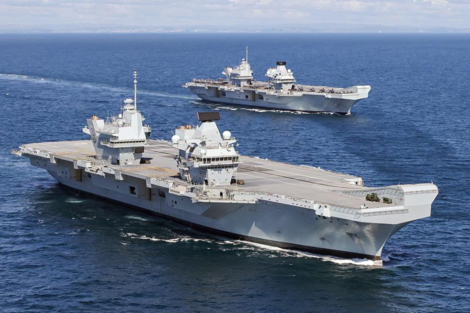 Aircraft carriers HMS Queen Elizabeth and HMS Prince of Wales
