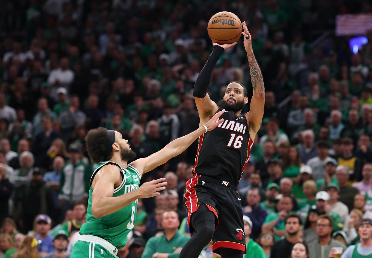 Caleb Martin dropped 26 points to help lead the Heat in what turned out to be a blowout win in Game 7 on Monday night.