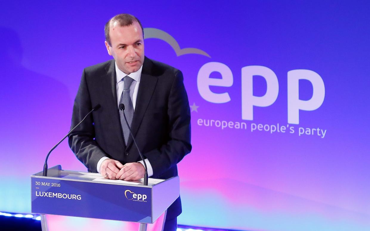 Manfred Weber will meet Theresa May in London on Wednesday - EPA