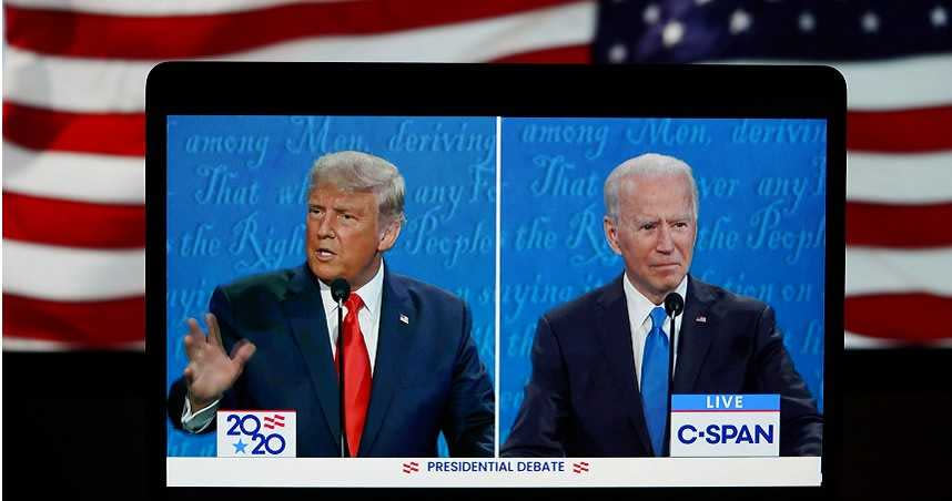 美國總統誰當選好？大陸無定論。圖為10月22日，美國大選最後一場電視辯論。 （圖／新華社）