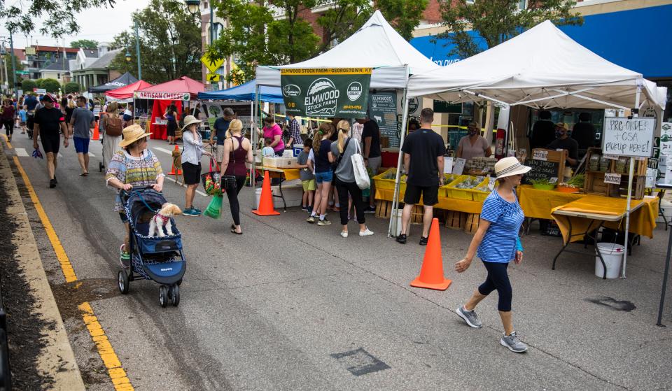 Hyde Park Square is known for its bustling farmers market, businesses and more.