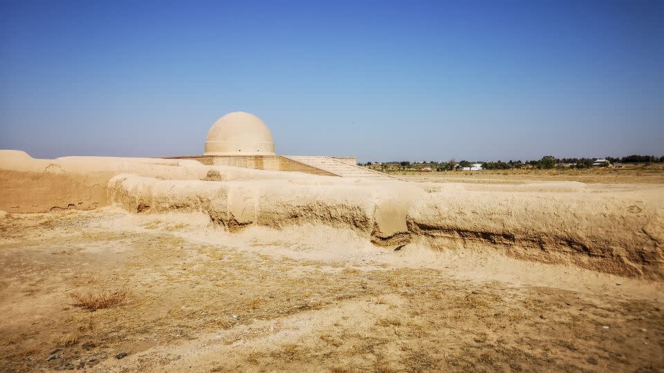 The sun-ripened stupa is part of a large complex of Buddhist structures in Termez, in Uzbekistan's southeast. - Meher Mirza