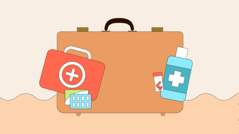 Don't forget to pack essentials like medicine and a first aid kit.