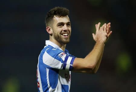 Britain Football Soccer - Huddersfield Town v Reading - Sky Bet Championship - The John Smith's Stadium - 21/2/17 Tommy Smith of Huddersfield Town celebrates after the game Mandatory Credit: Action Images / Ed Sykes