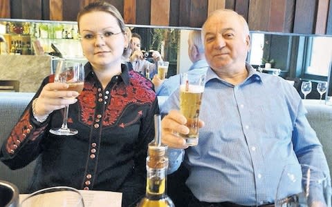 Sergei Skripal and his daughter in Zizzi's