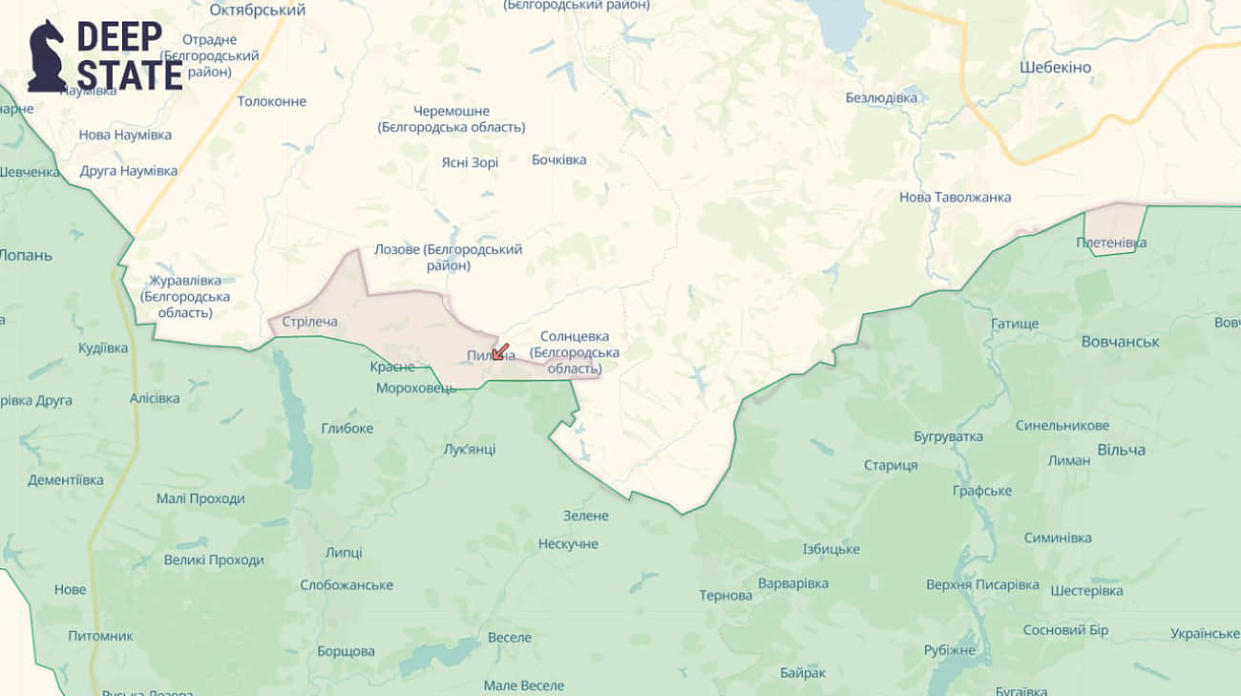 Kharkiv Oblast. Screenshot: DeepStateMap