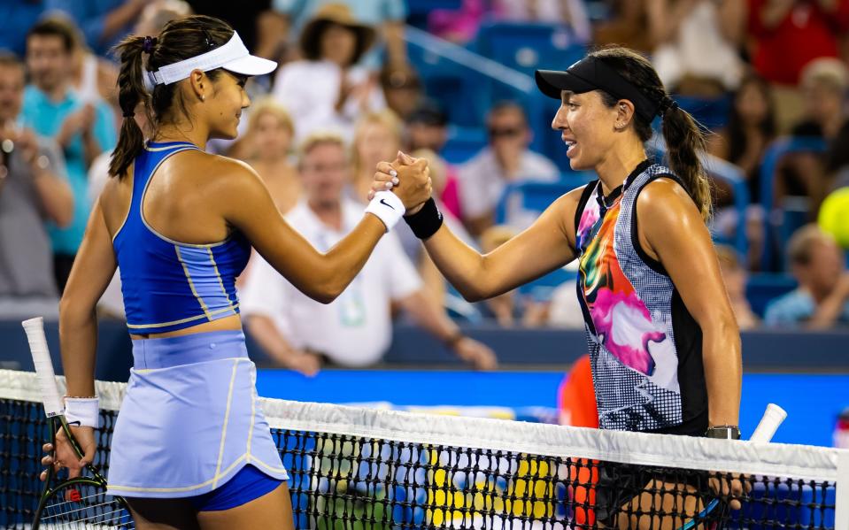 Emma Raducanu was knocked out of the Cincinnati Open in the third round by Jessica Pegula - GETTY IMAGES