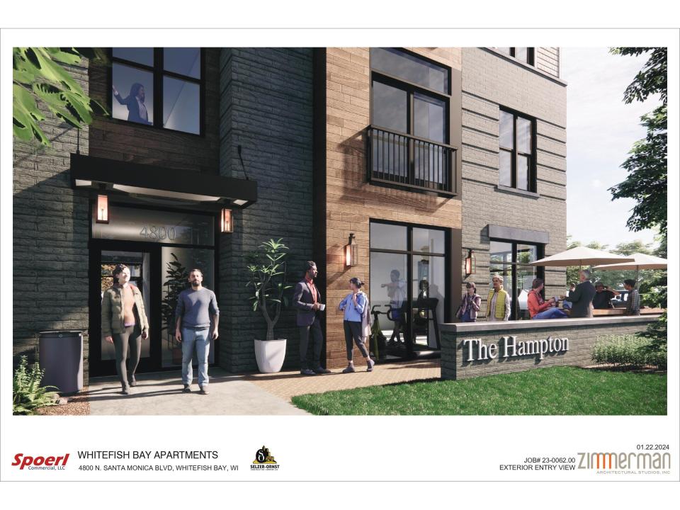 Whitefish Bay's Board of Appeals overturned a separate commission's rejection of plans for The Hampton in December. The design renderings they approved were updated in January to address some of neighboring resident's concerns.