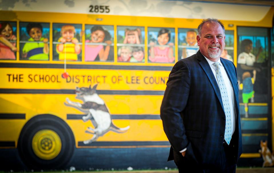 Lee County Superintendent Christopher Bernier talks about the upcoming school year, Wednesday, August 3, 2022. 