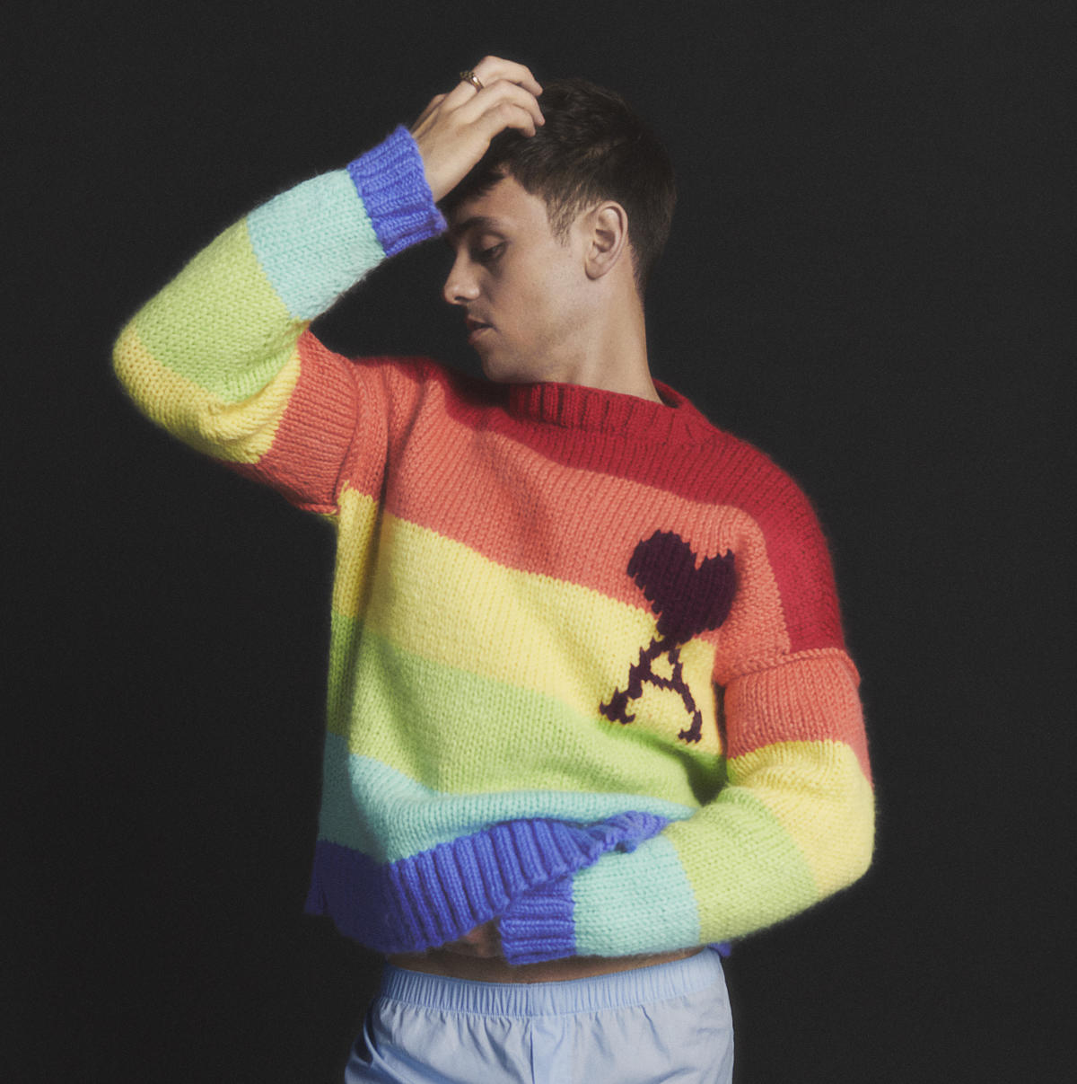 Exclusive Tom Daley Knits With Pride For Ami Paris