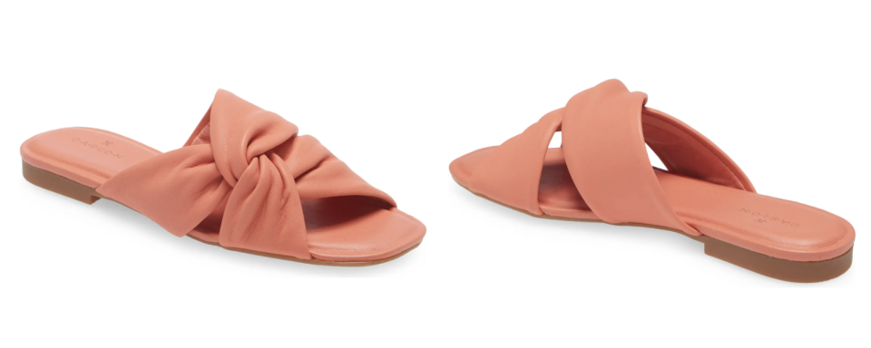 Nordstrom Caslon Canari Slide Sandal in Coral (Photo via Nordstrom)