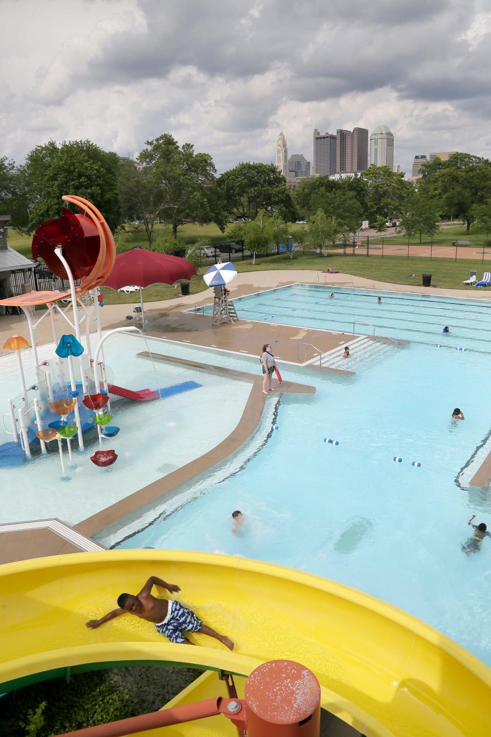 People enjoy the Dodge Recreation Center Pool on Tuesday, June 8, 2021.