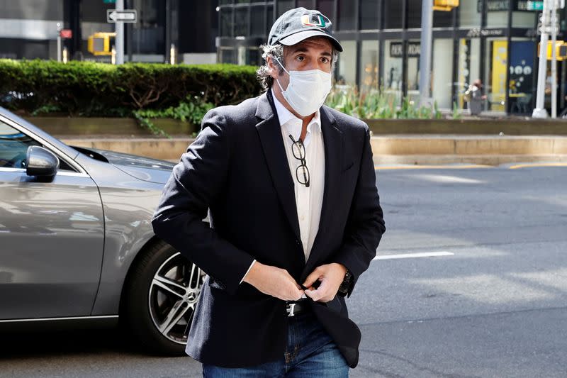 Michael Cohen the former personal lawyer for U.S. President Donald Trump arrives at his apartment in New York