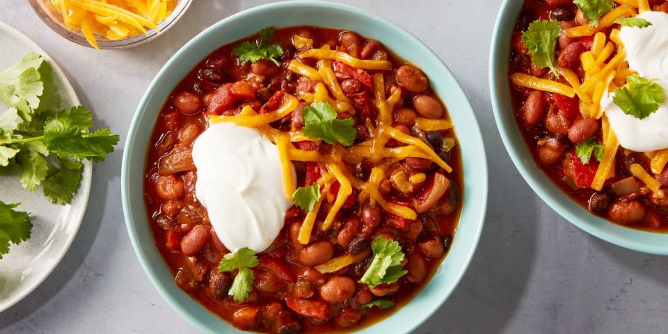 vegetarian chili made with beans