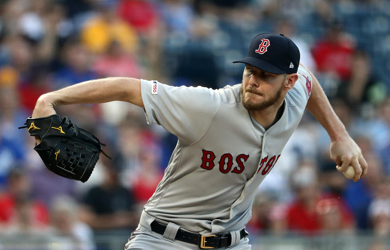 Chris Sale is the second pitcher in MLB to record multiple immaculate innings in the same season. (Photo by Jamie Squire/Getty Images)