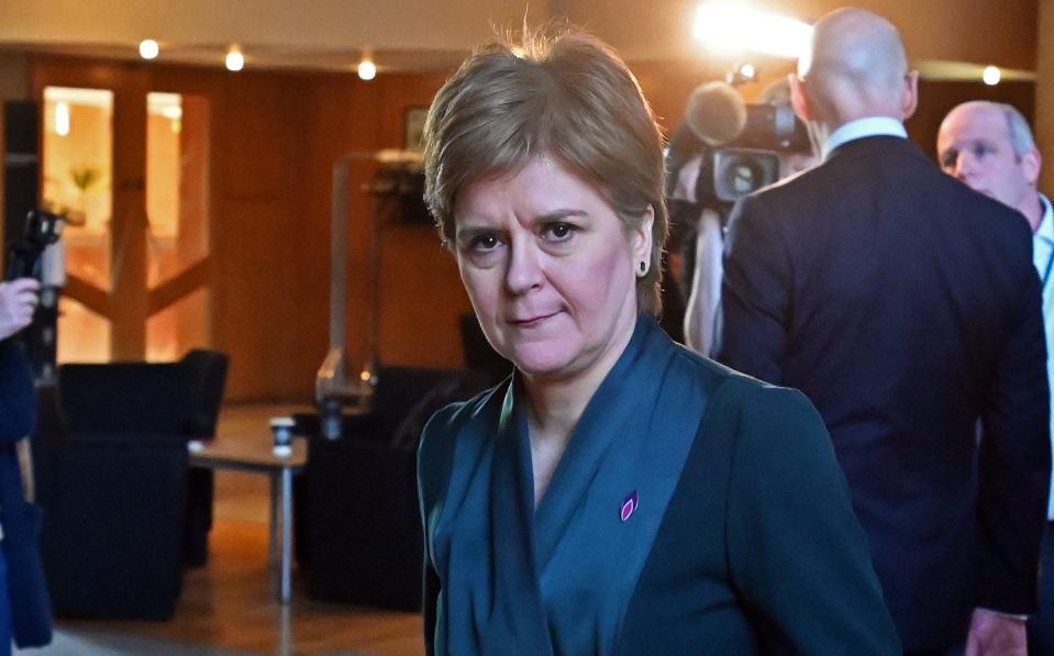 Nicola Sturgeon, the Scottish First Minister, is pictured in Edinburgh today - Ken Jack /Getty Images Europe 