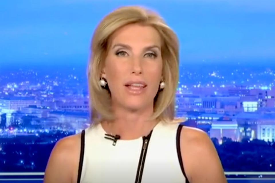 Laura Ingraham backtracked after mocking Joe Biden (Screenshot / Fox News)