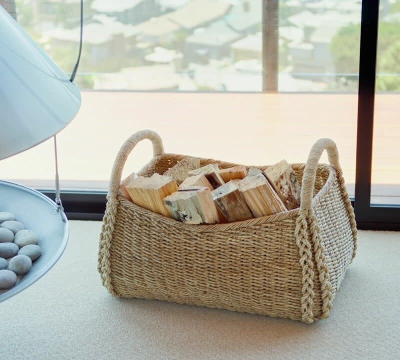 The basket in a home holding firewood