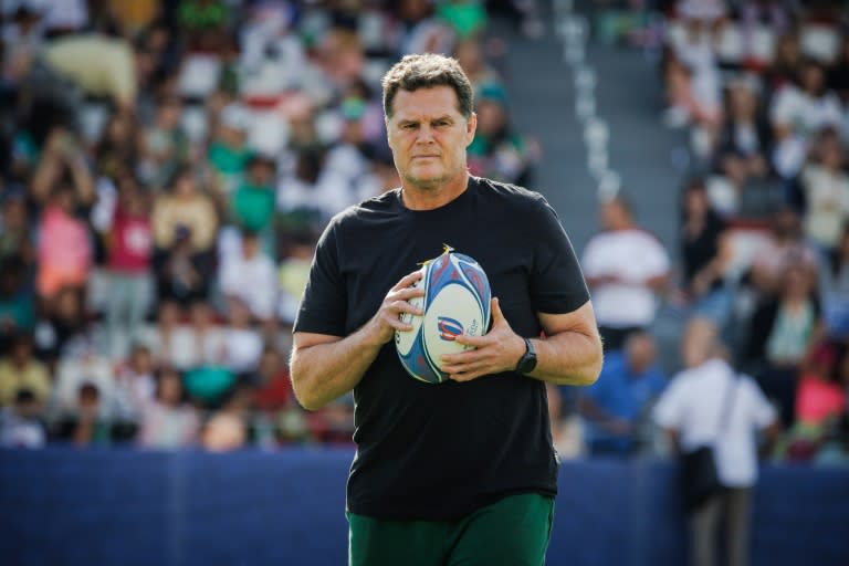 Rassie Erasmus at a Springbok training session during the World Cup (CLEMENT MAHOUDEAU)