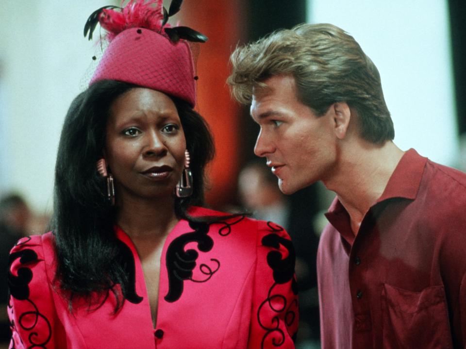 Whoopi Goldberg as Oda Mae Brown & Patrick Swayze as Sam Wheat in Ghost (Paramount)