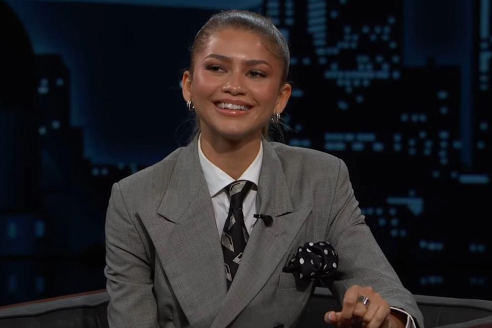 <p>Jimmy Kimmel Live/Youtube</p> Zendaya on 