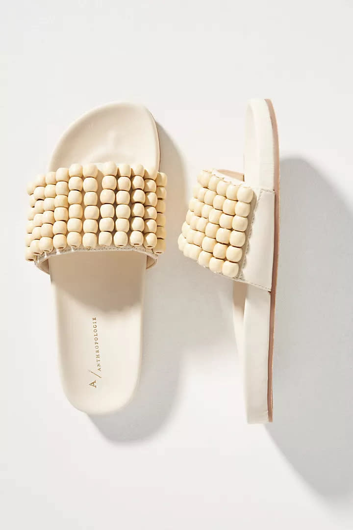 Beaded Slide Sandals. Image via Anthropolgie.