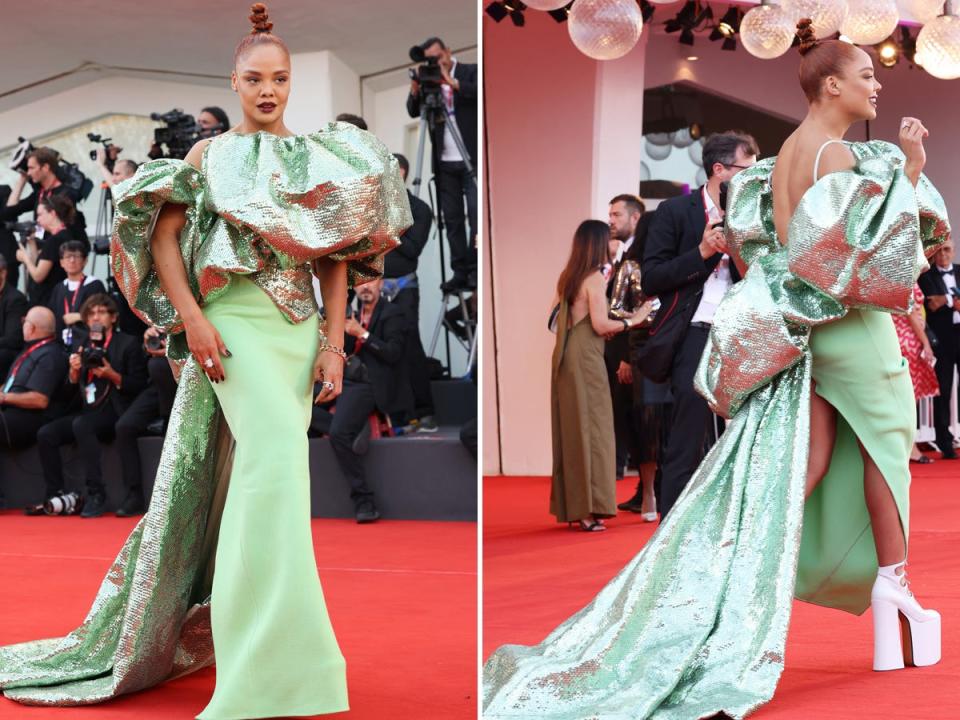 Tessa Thompson at the Venice Film Festival on September 5, 2022.