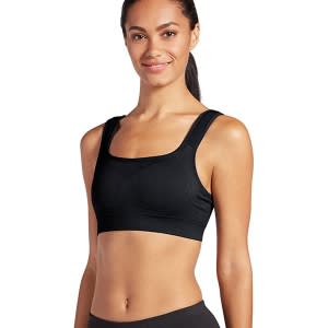 CWX Xtra Support High Impact sports bra black adjustable back hook eye  closure