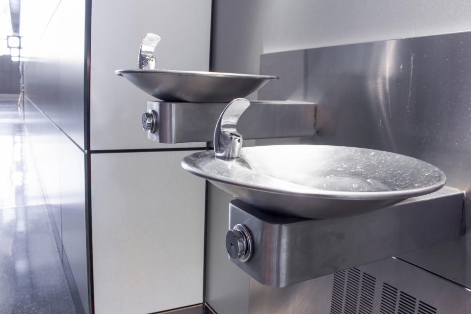 Drinking fountain in the departure lounge of the airport. Source: Getty Images, file