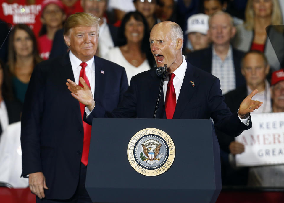 Gov. Rick Scott has beat Sen. Bill Nelson to give Florida two GOP senators. (Photo: THE ASSOCIATED PRESS)