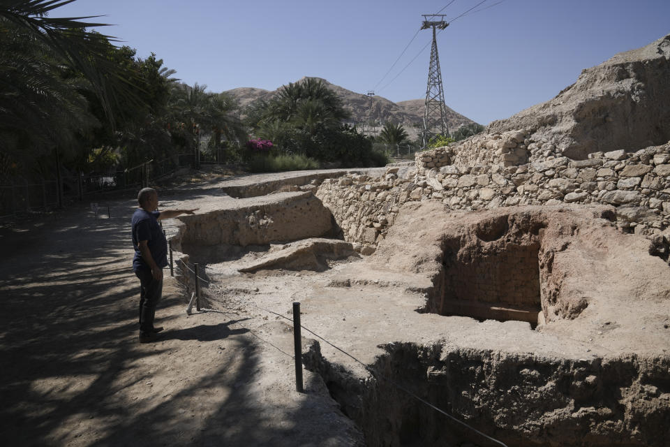 Tell es-Sultan archaeological near Jericho, West Bank, site is seen Sunday, Sept. 17, 2023. A U.N. conference voted Sunday to list the site as a World Heritage Site in Palestine, a decision likely to anger Israel, which controls the territory and does not recognize a Palestinian state.(AP Photo/Mahmoud Illean)