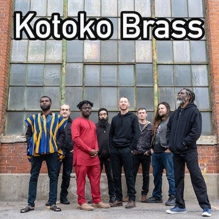 Kotoko Brass will offer a master class in traditional Asante drumming, dancing, singing, melodies, and culture at the Dance Hall on Saturday, March 30, 2024.