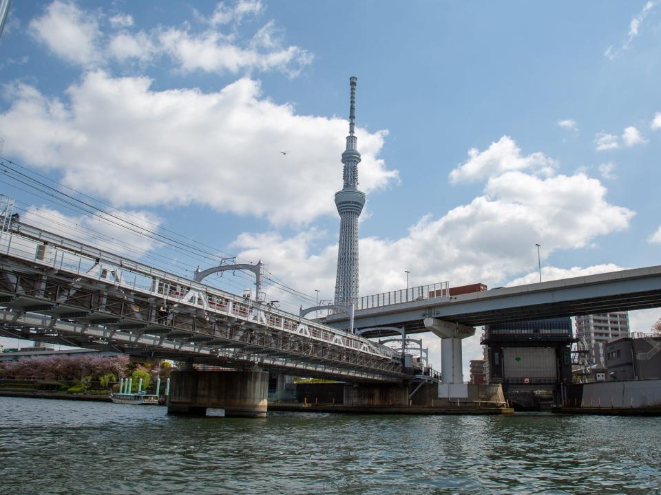 A view of one of Tokyo's many rivers.