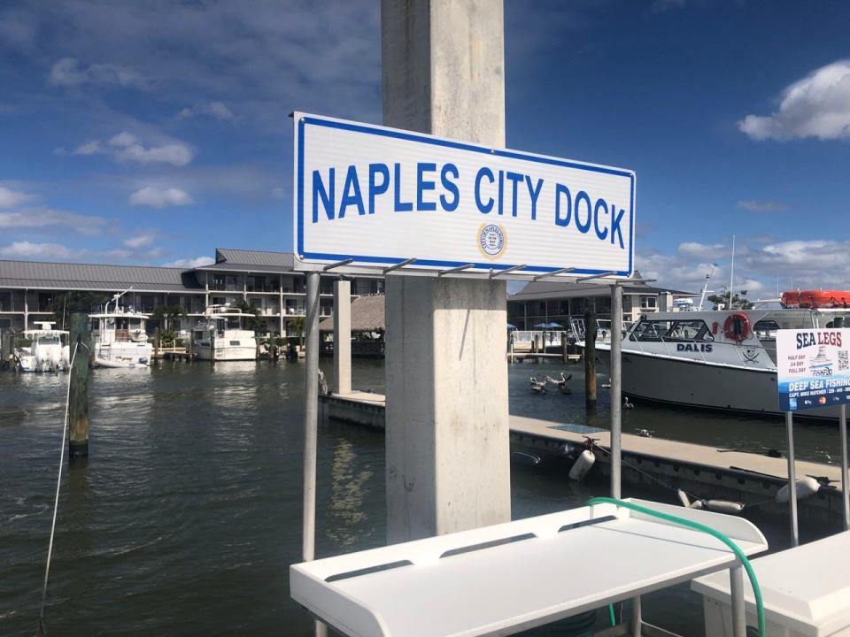 Naples City Dock sign