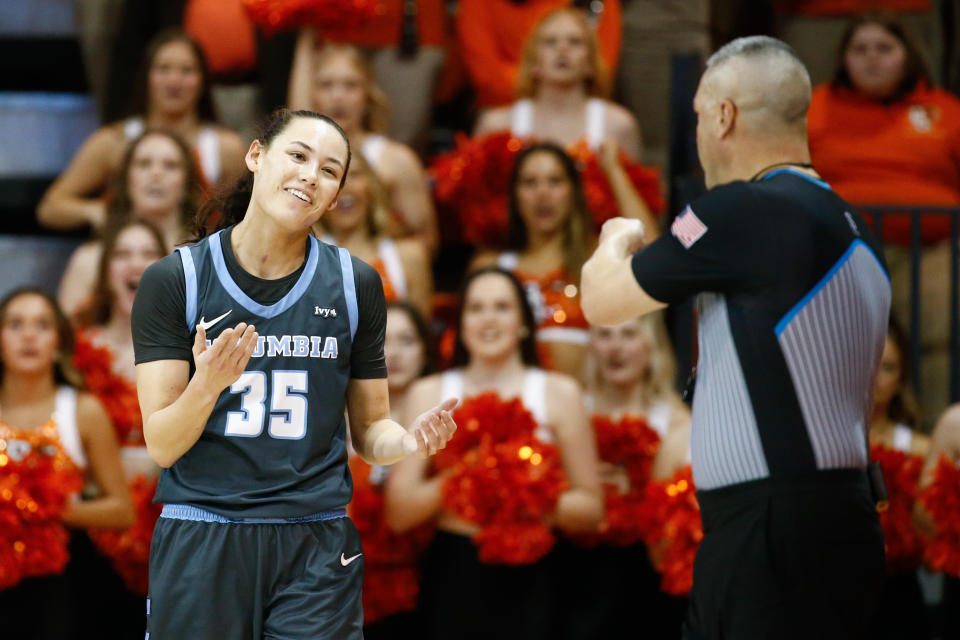 Abbey Hsu has helped turn around the Columbia women's basketball program. (Photo by Isaiah Vazquez/Getty Images)
