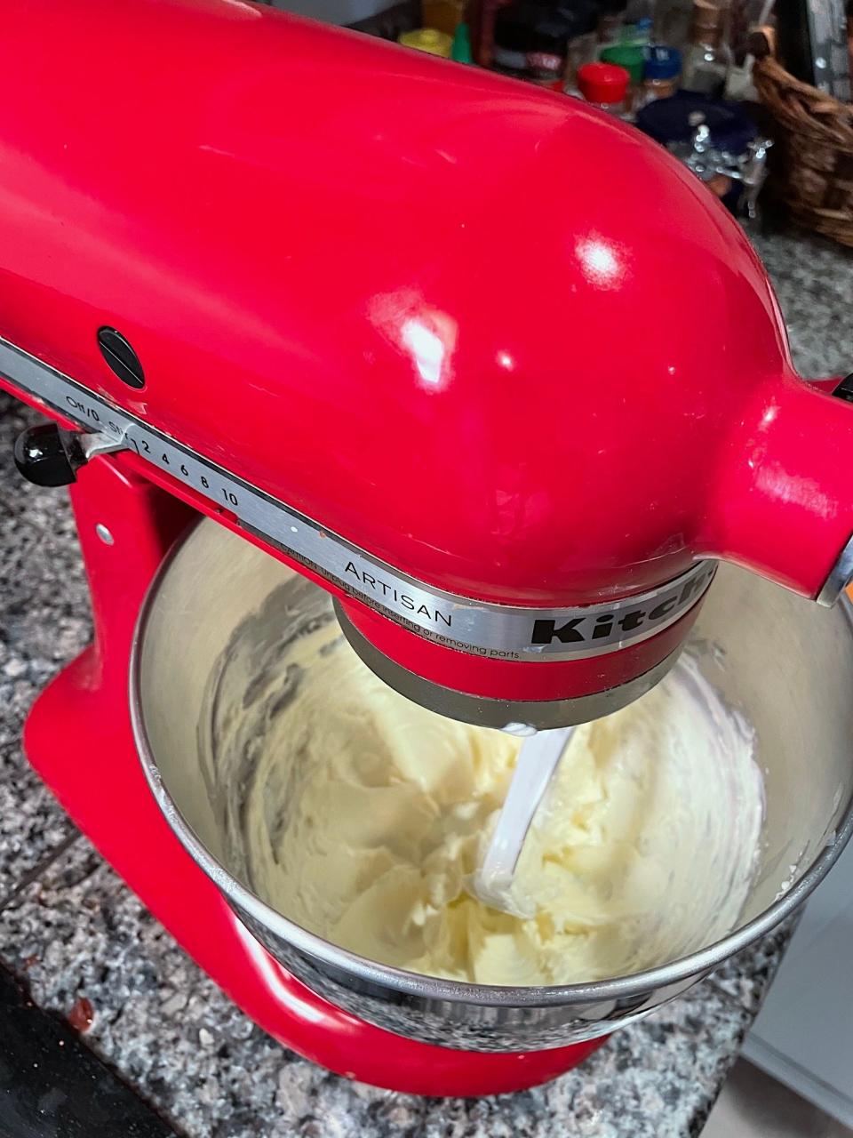 Making frosting for Ina Garten Beatty's Chocolate Cake