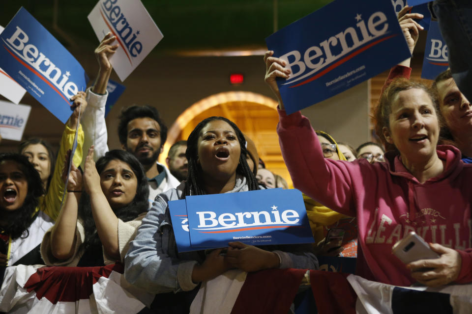 Supporters of Sen. Bernie Sanders