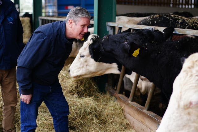 The letter calls on Sir Keir Starmer to address farming concerns (Ben Birchall/PA)