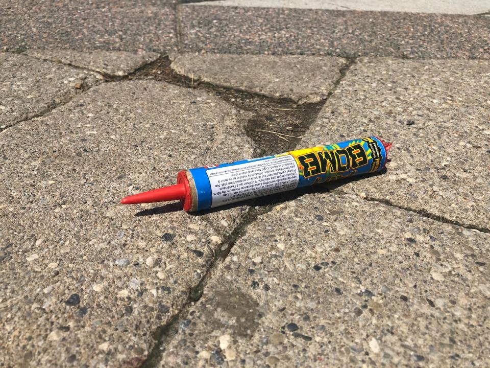 Empty fireworks casings were left behind around Victoria Park in Kitchener after a large number of youths gathered with fireworks on Monday.